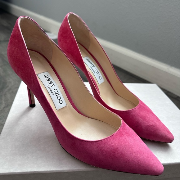 Jimmy Choo ROMY 85 in Dahlia Pink - Picture 1 of 5